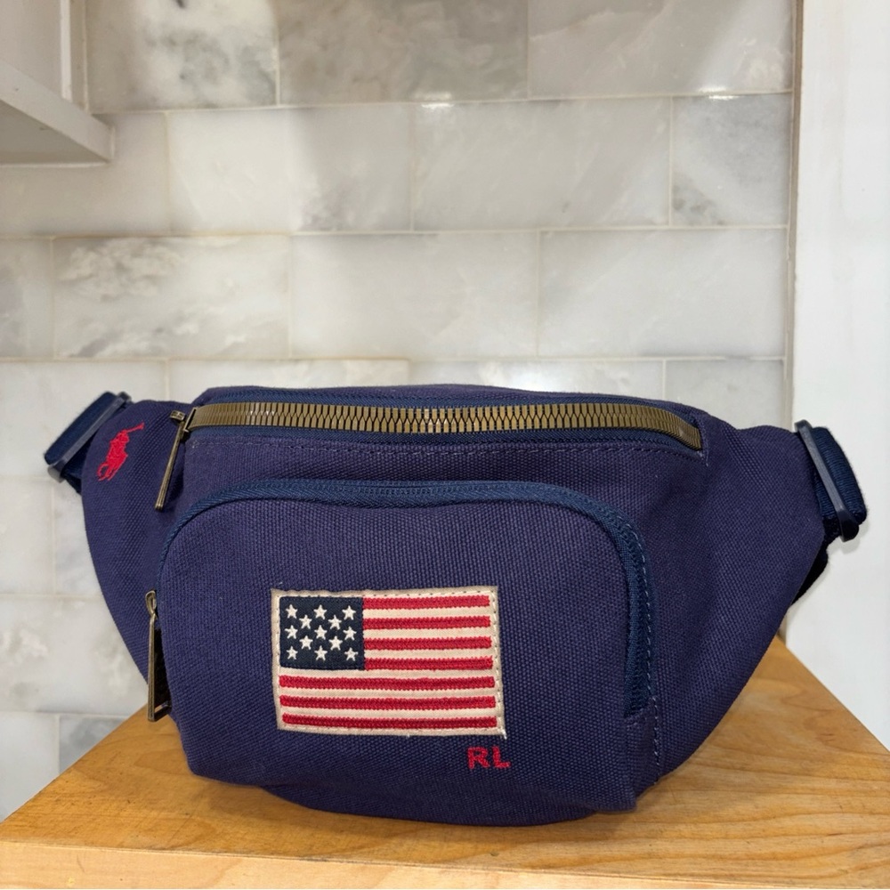 Polo Ralph Lauren USA Patched RL Logo Crossbody Shoulder Bag Fanny Pack PWing